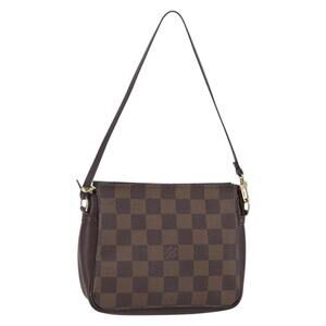 LOUIS VUITTON Damier Ebene Trousse Makeup Pouch N51982 LV Auth 150145